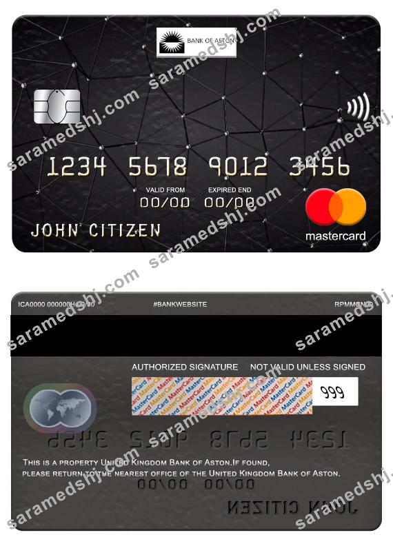 United Kingdom Bank of Aston mastercard